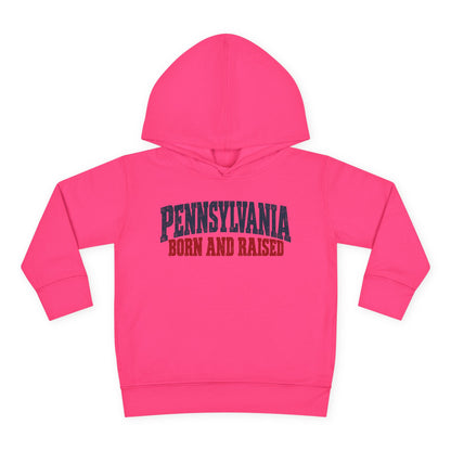 Pennsylvania Born and Raised Vintage Americana Unisex Toddler Pullover Fleece Hoodie