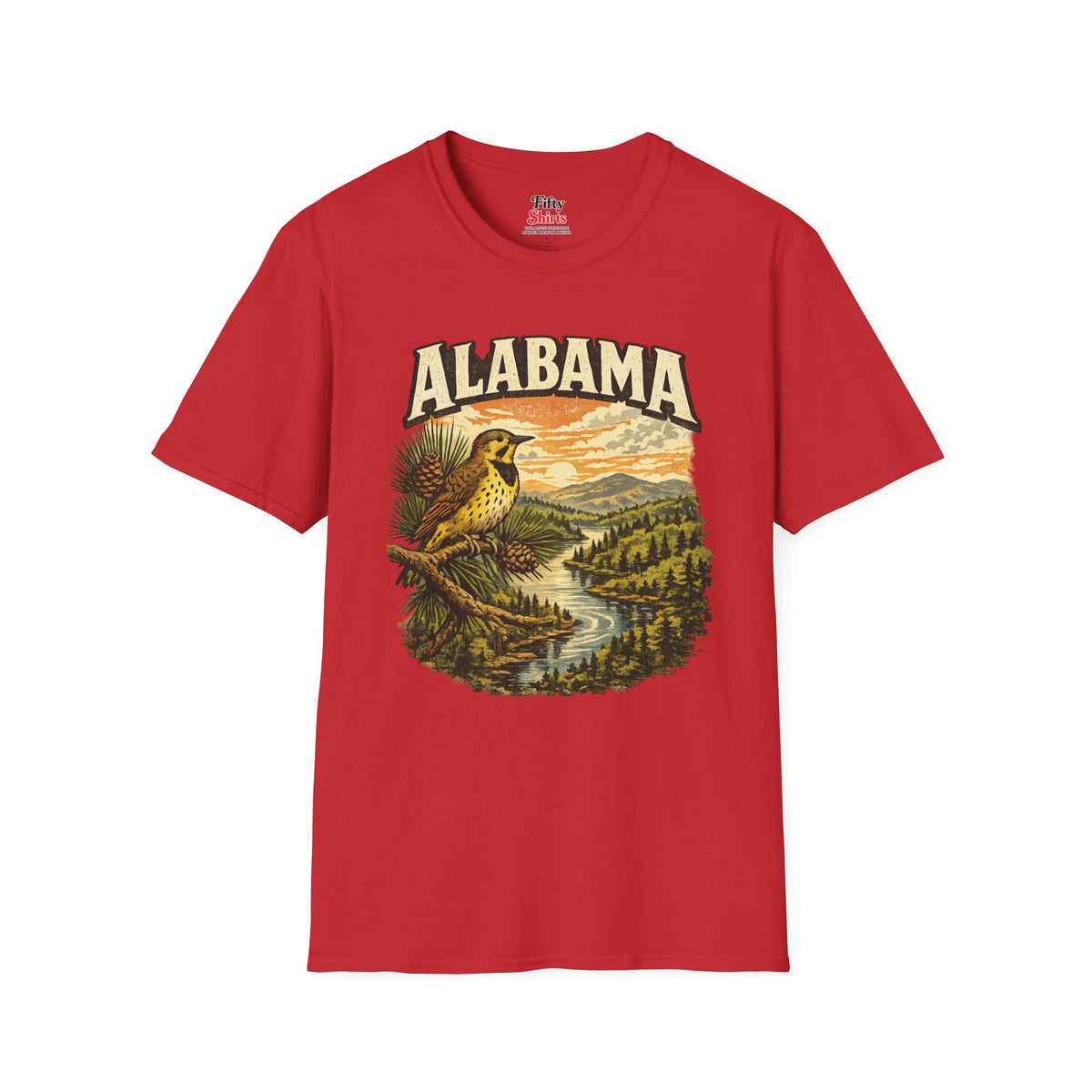 Alabama Wildlife Unisex Softstyle T Shirt State Pride Graphic Tee Collections FS03