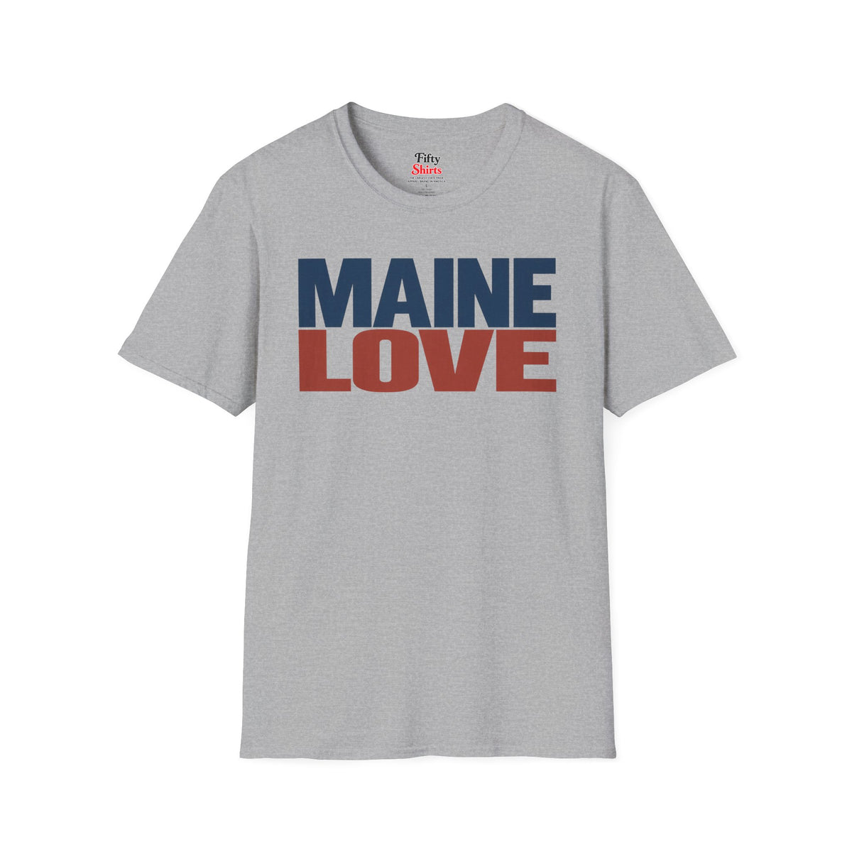 Maine Love Unisex Softstyle T Shirt State Name Graphic Tee