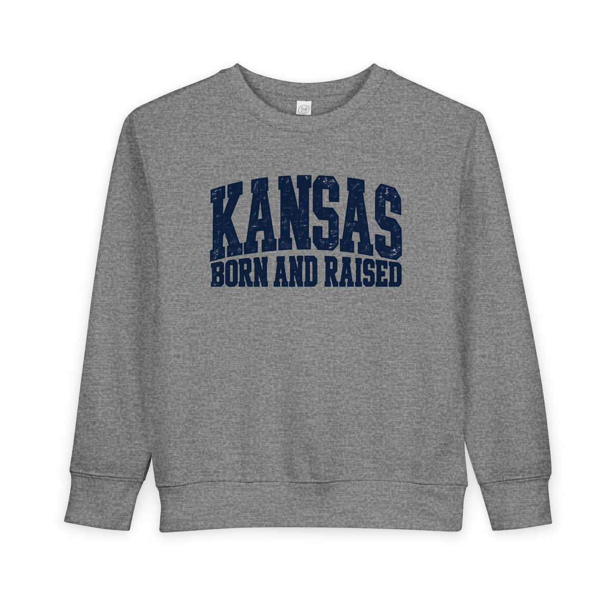 Kansas Born and Raised Bold Athletic Unisex Toddler Sweatshirt