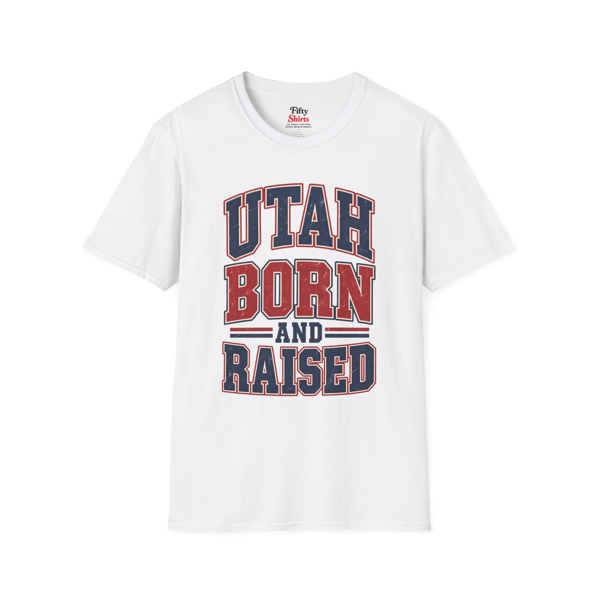 Utah Born And Raised Unisex Softstyle T Shirt State Name Graphic Tee
