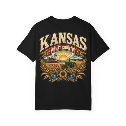 Kansas Wheat Country Unisex Comfort Color 1717 Streetwear Graphic Tee