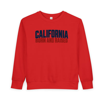 California Born and Raised Workwear Unisex Toddler Sweatshirt
