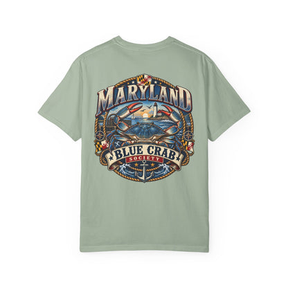 Maryland Blue Crab Society Unisex Comfort Color 1717 Streetwear Graphic Tee