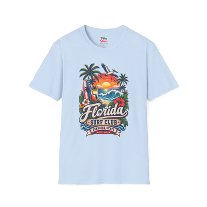 Florida Surf Club Unisex Softstyle T Shirt State Pride Graphic Tee Collections FS03