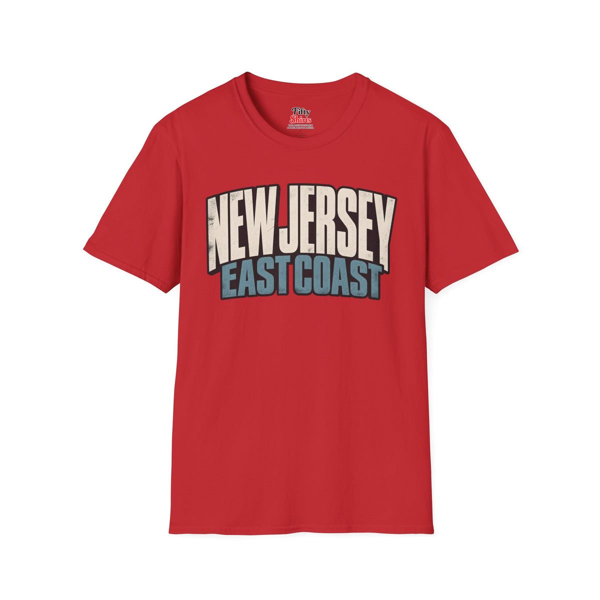 New Jersey East Coast Unisex Softstyle T Shirt State Name Graphic Tee