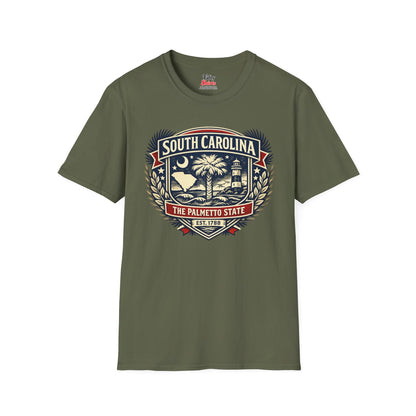 South Carolina Heritage Badge Unisex Softstyle T Shirt State Pride Graphic Tee Collections FS03
