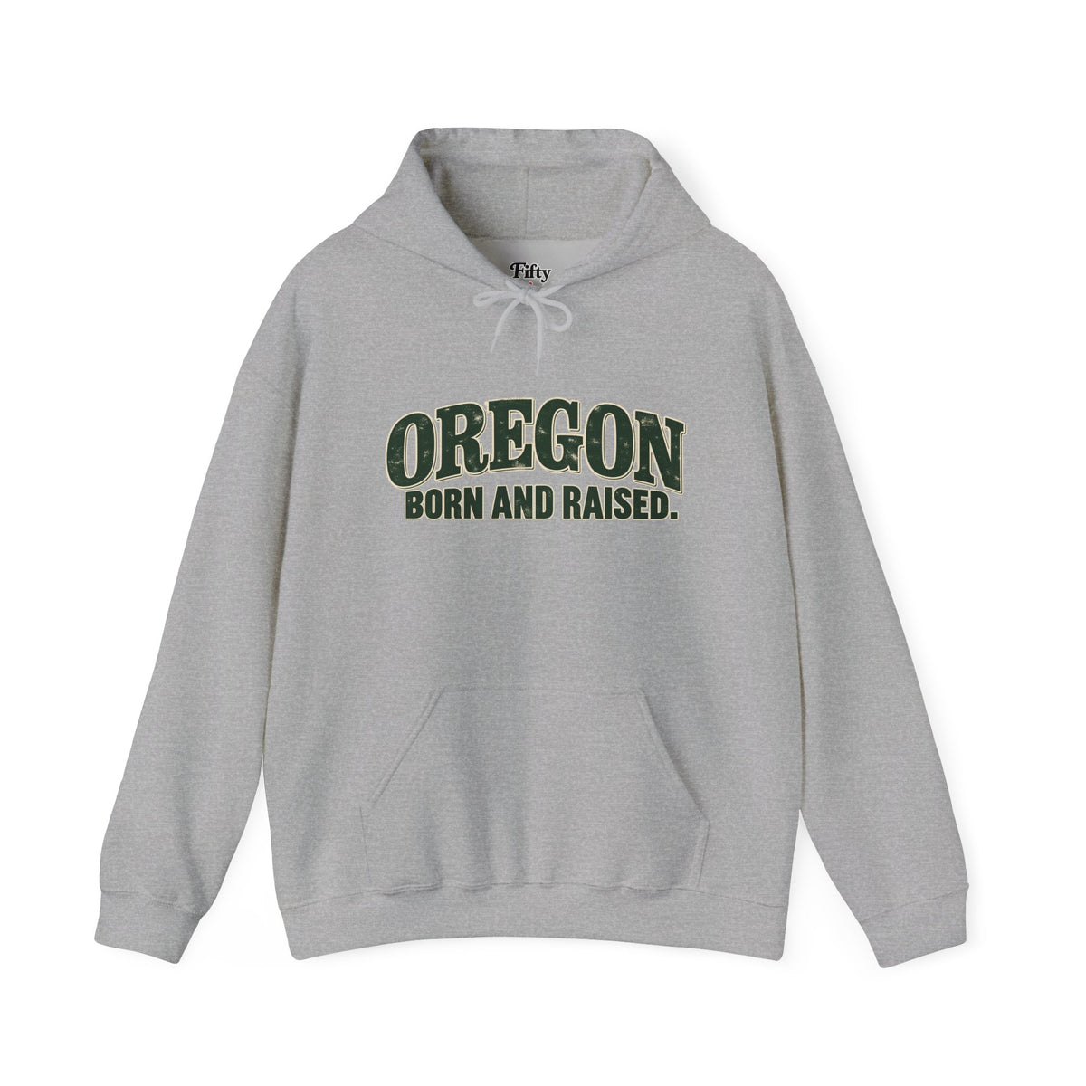Oregon Born and Raised Classic Souvenir Unisex Hoodie Graphic
