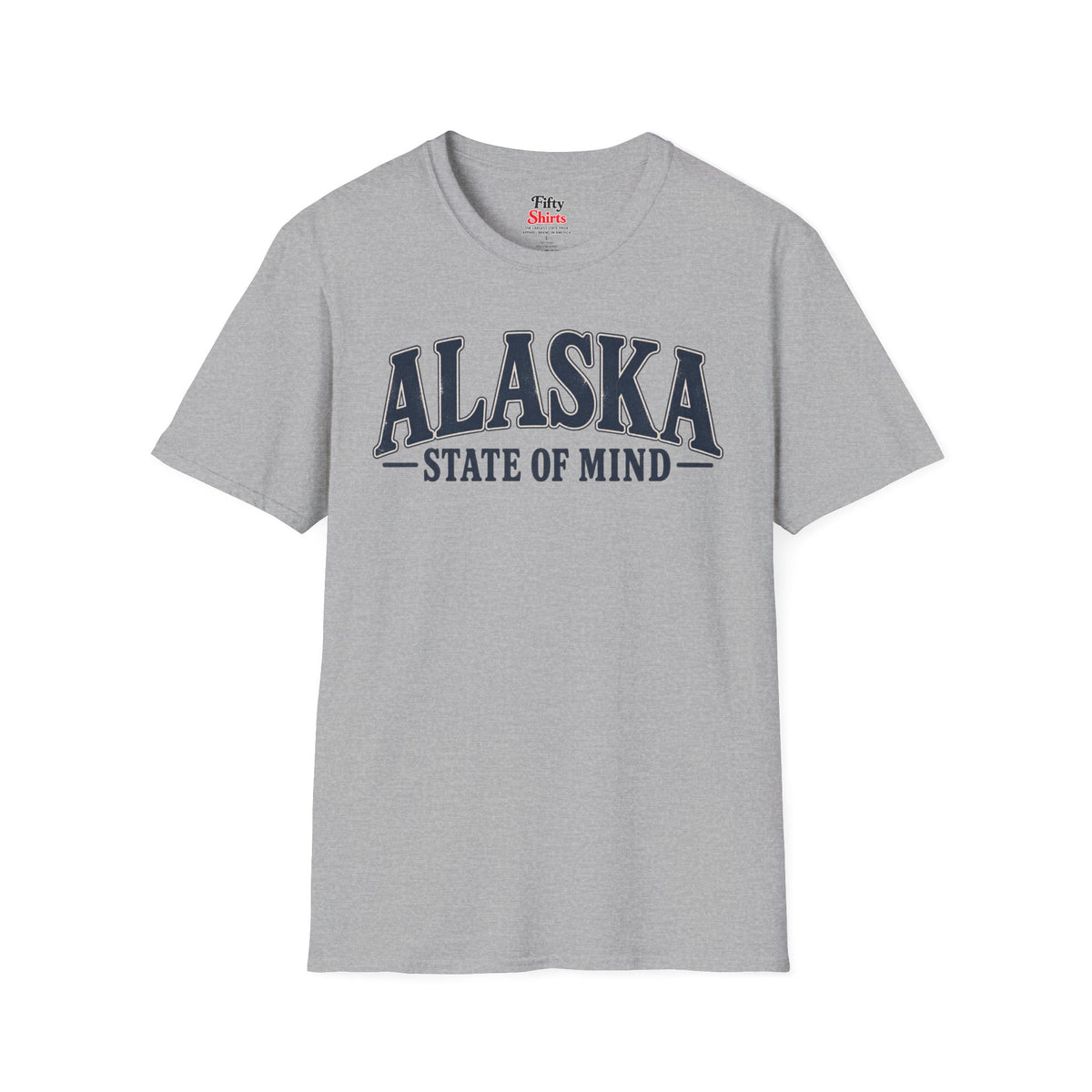 Alaska State of Mind Unisex Softstyle T Shirt State Name Graphic Tee