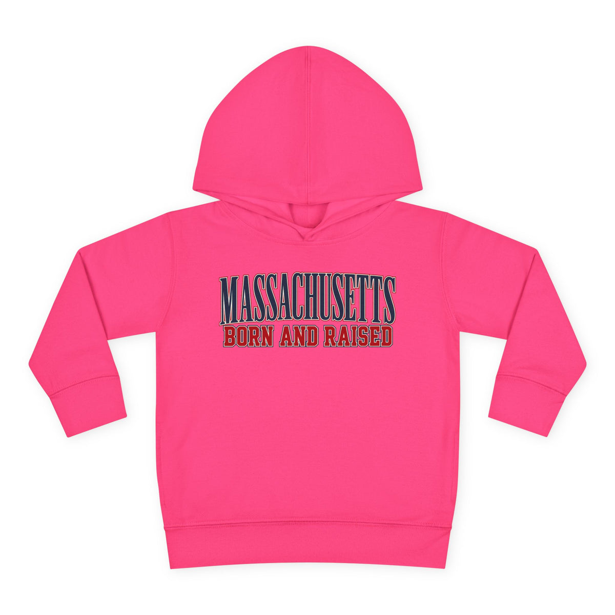 Massachusetts Born and Raised High-End Editorial Unisex Toddler Pullover Fleece Hoodie