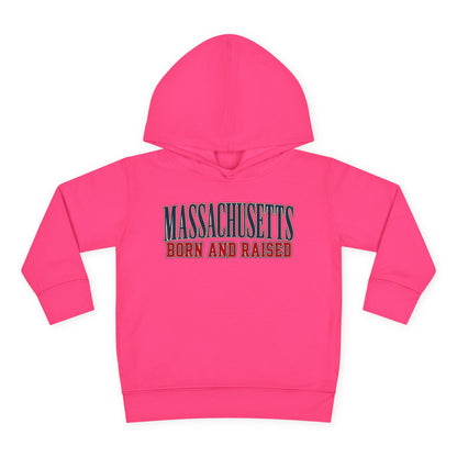 Massachusetts Born and Raised High-End Editorial Unisex Toddler Pullover Fleece Hoodie