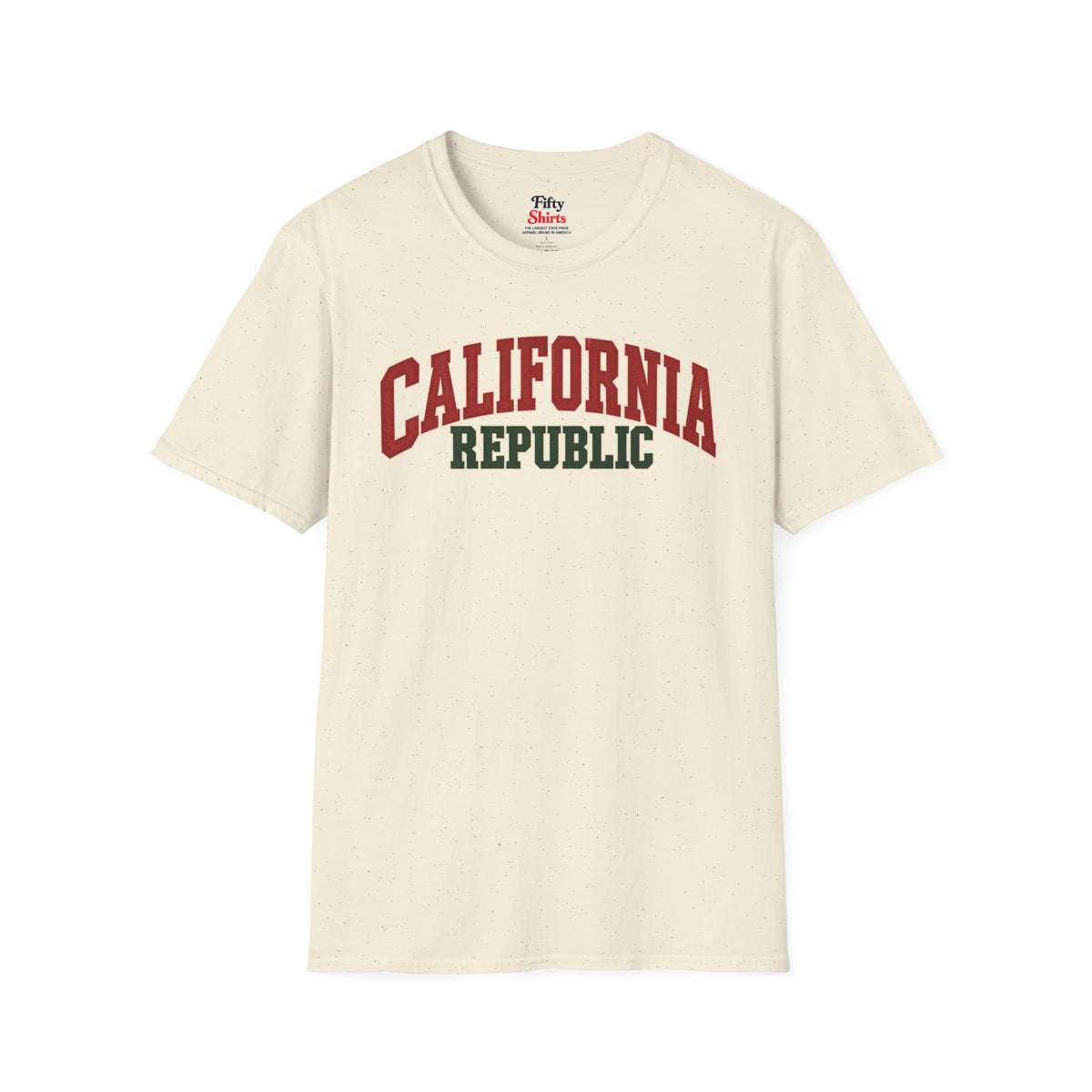 California Republic Unisex Softstyle T Shirt State Name Graphic Tee