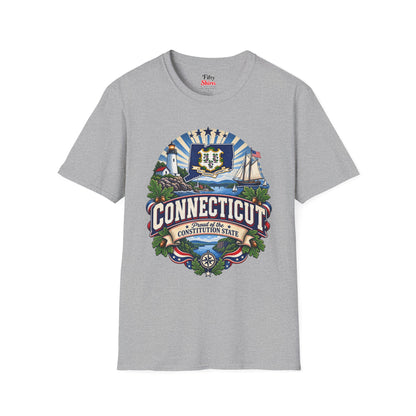 Connecticut State Pride Unisex Softstyle T Shirt State Pride Graphic Tee Collections FS03