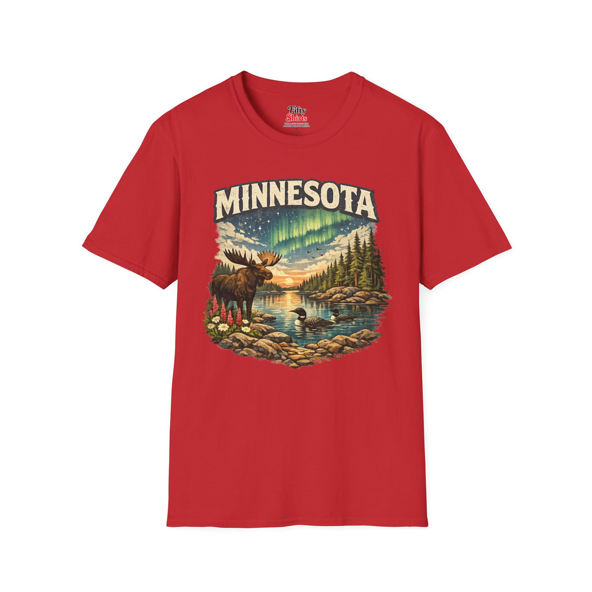 Minnesota Wildlife Unisex Softstyle T Shirt State Pride Graphic Tee Collections FS03