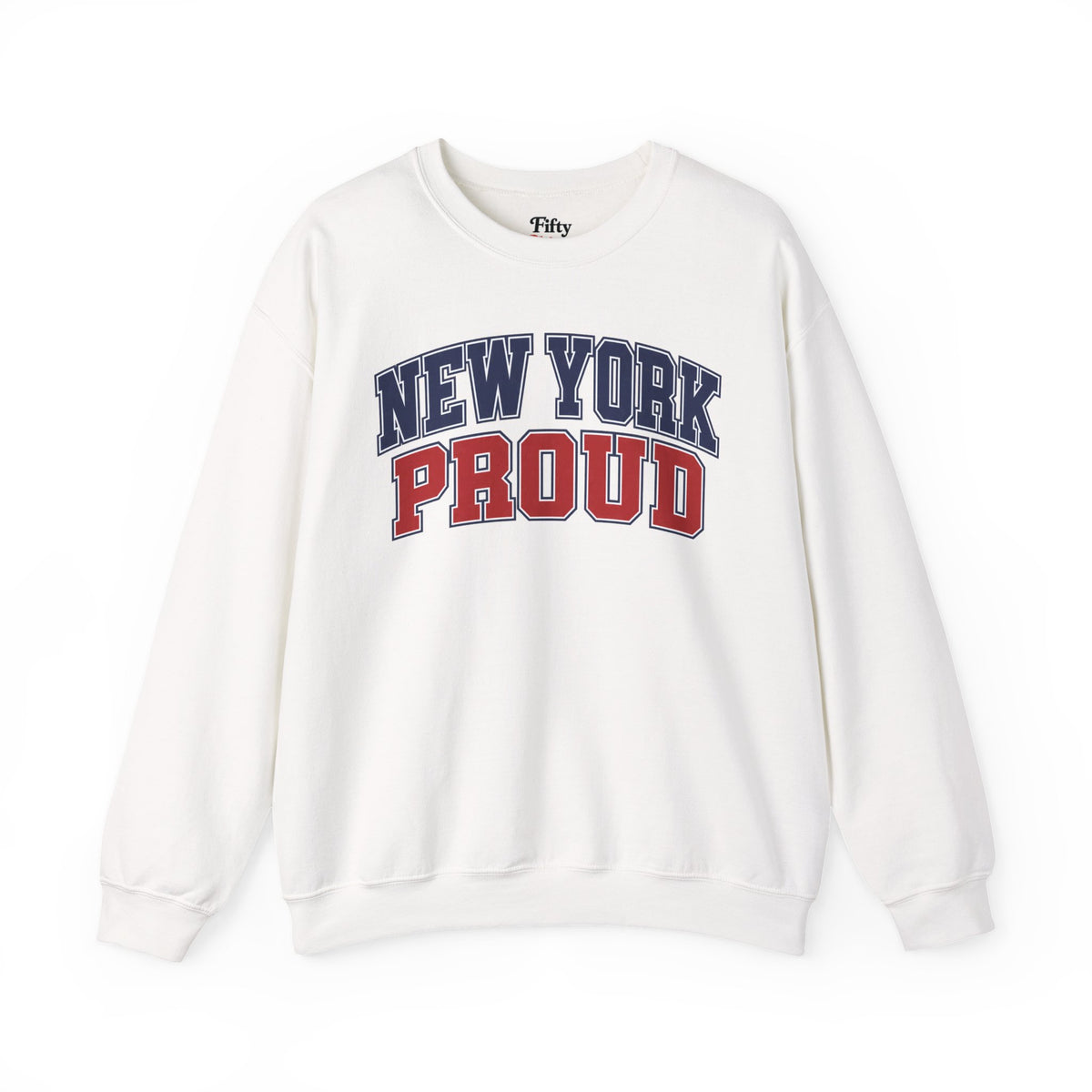 New York Proud Unisex Crewneck Sweatshirt State Name Graphic