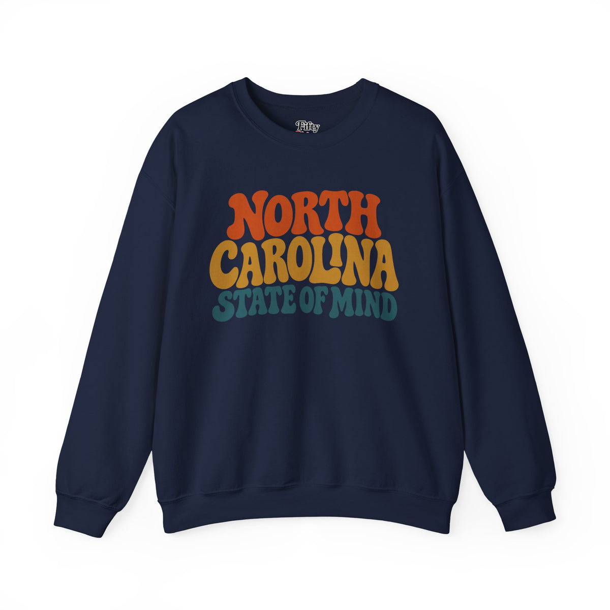 North Carolina State of Mind Unisex Crewneck Sweatshirt State Name Graphic