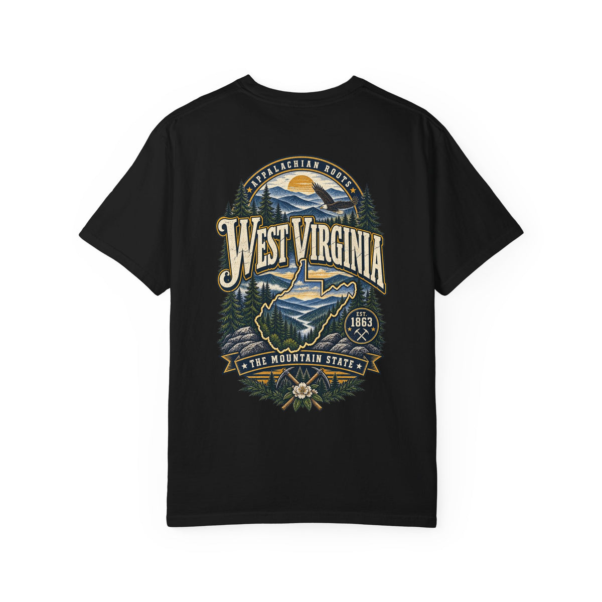 West Virginia Appalachian Roots Unisex Comfort Color 1717 Streetwear Graphic Tee