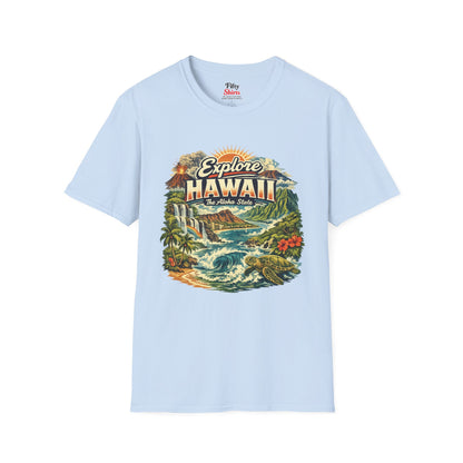 Explore Hawaii Unisex Softstyle T Shirt State Pride Graphic Tee Collections FS03