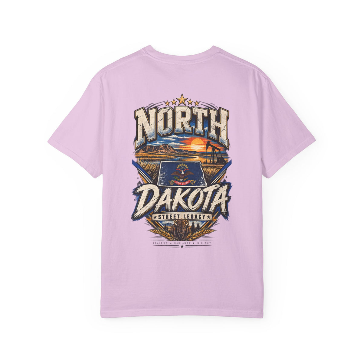 North Dakota Street Legacy Unisex Comfort Color 1717 Streetwear Graphic Tee