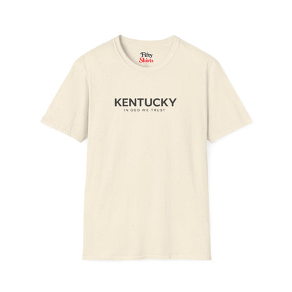 Kentucky All State In God We Trust Front Design Unisex Everyday Tee