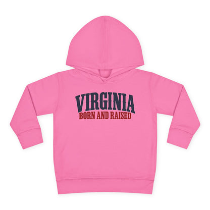 Virginia Born and Raised Premium Heritage Unisex Toddler Pullover Fleece Hoodie