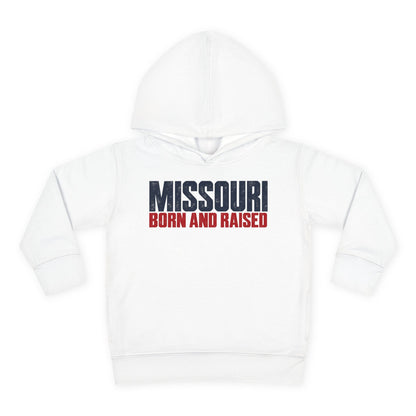 Missouri Born and Raised Modern Streetwear Unisex Toddler Pullover Fleece Hoodie