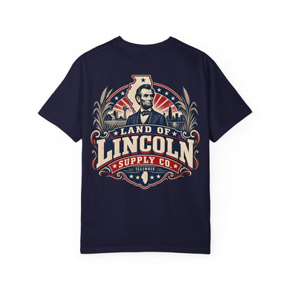 Illinois Land of Lincoln Suppy Co. Unisex Comfort Color 1717 Streetwear Graphic Tee