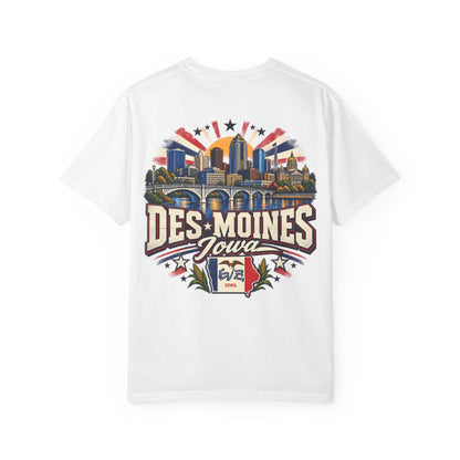 Des Moines Iowa Unisex Comfort Color 1717 Streetwear Graphic Tee