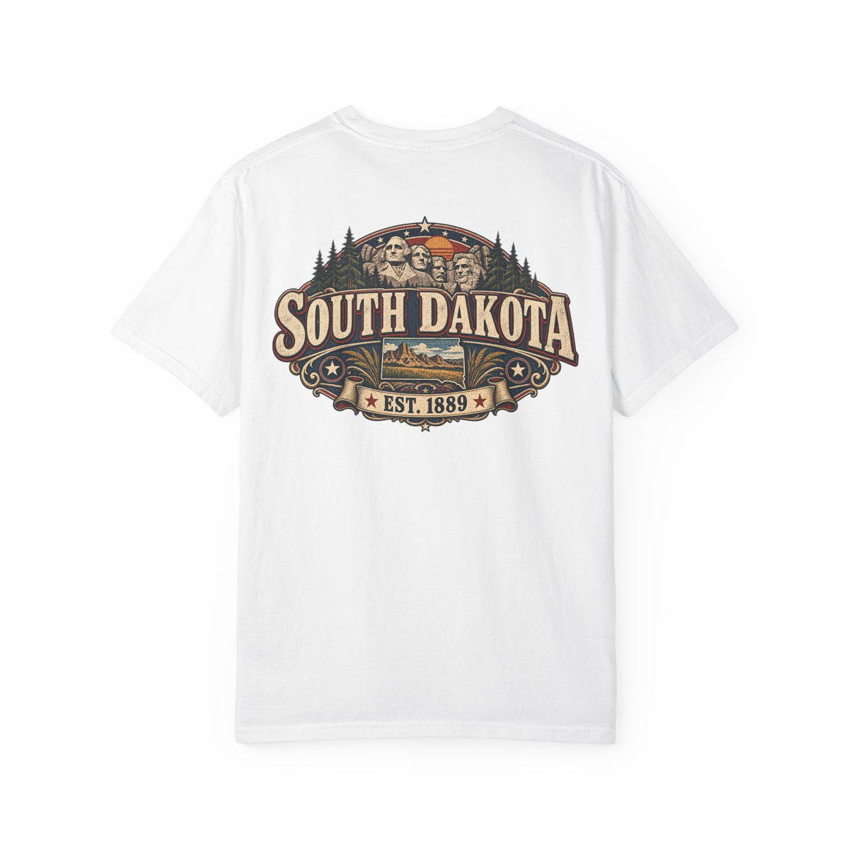South Dakota Established 1889 Unisex Comfort Color 1717 Streetwear Graphic Tee