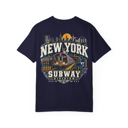 New York Subway Division Unisex Comfort Color 1717 Streetwear Graphic Tee