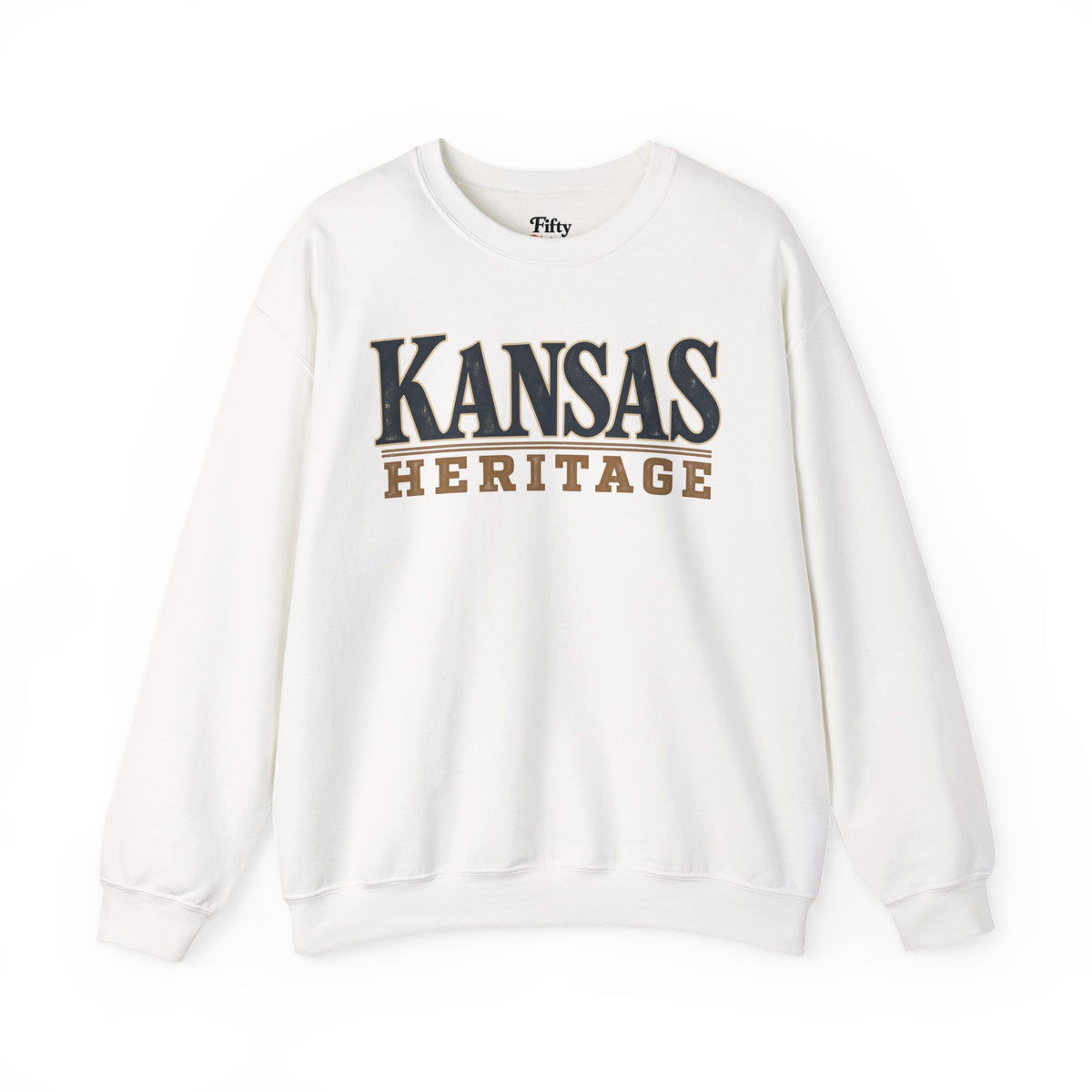 Kansas Heritage Unisex Crewneck Sweatshirt State Name Graphic