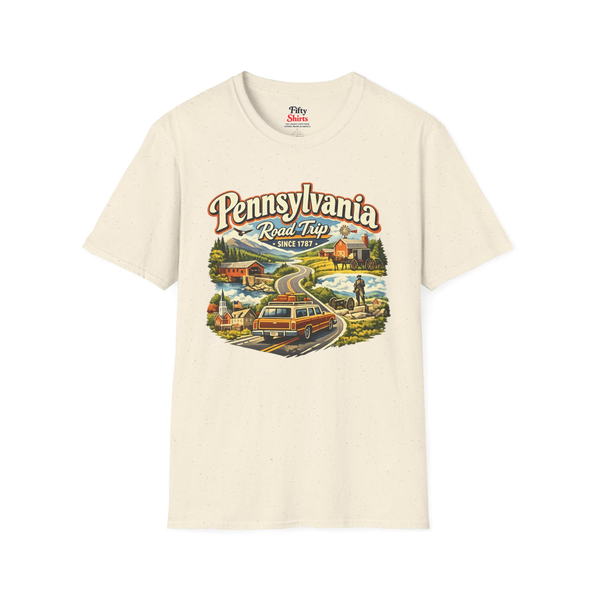 Pennsylvania Road Trip Unisex Softstyle T Shirt State Pride Graphic Tee Collections FS03