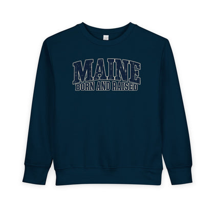 Maine Born and Raised Coastal Heritage Unisex Toddler Sweatshirt