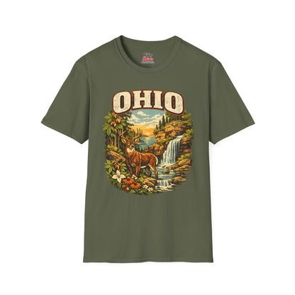 Ohio Wildlife Unisex Softstyle T Shirt State Pride Graphic Tee Collections FS03