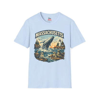 Massachusetts Wildlife Unisex Softstyle T Shirt State Pride Graphic Tee Collections FS03