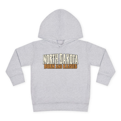 North Dakota Born and Raised Western Streetwear Unisex Toddler Pullover Fleece Hoodie