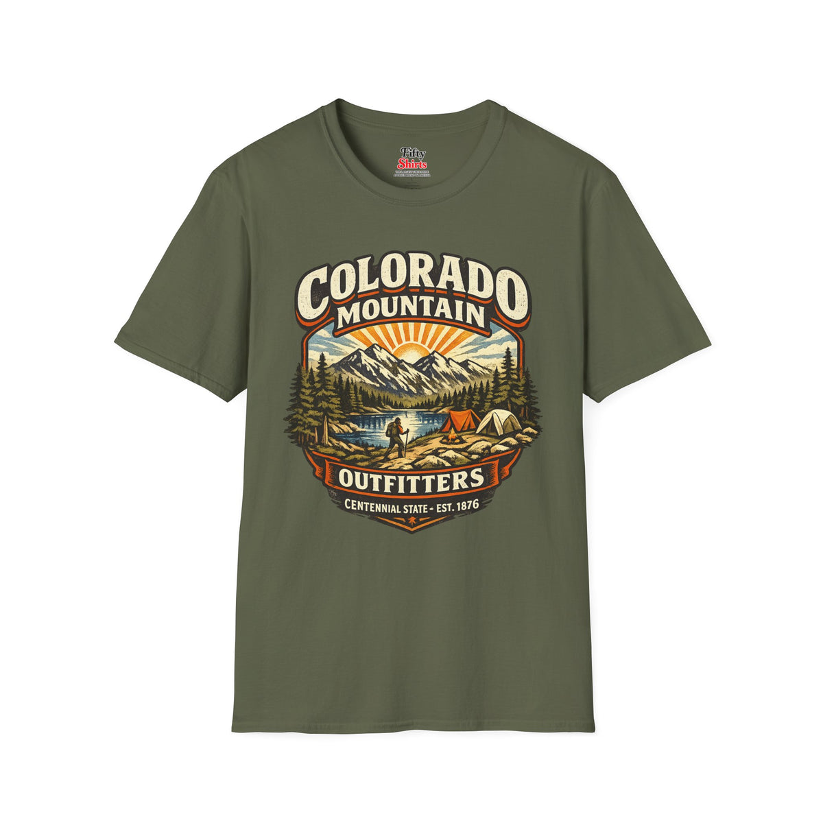 Colorado Mountain Outfitters Unisex Softstyle T Shirt State Pride Graphic Tee Collections FS03