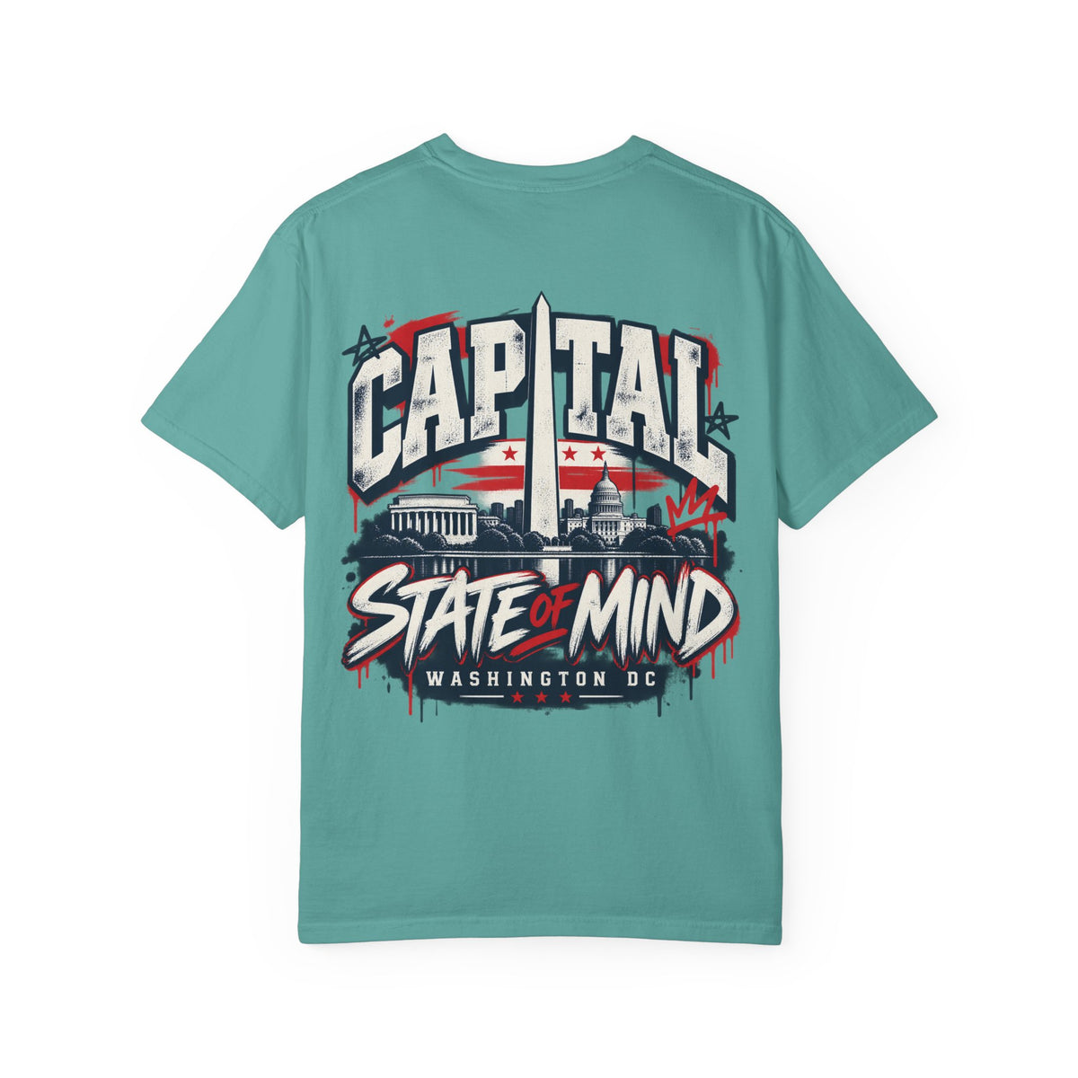 Washington DC Capital State of Mind Unisex Comfort Color 1717 Streetwear Graphic Tee