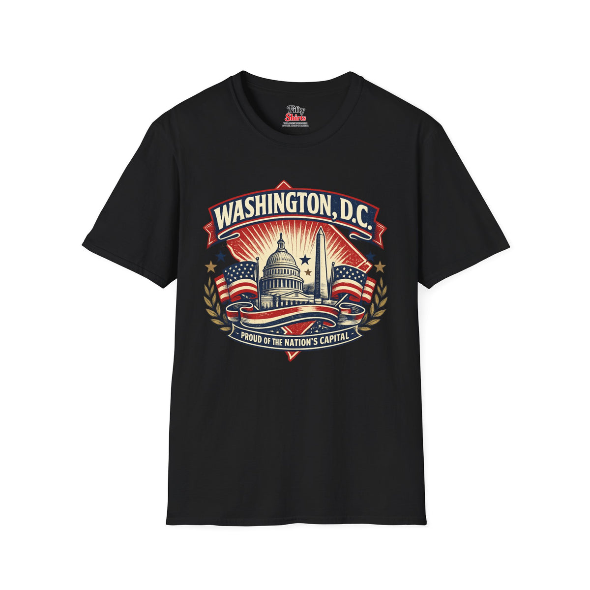 Washington D.C. State Pride Unisex Softstyle T Shirt State Pride Graphic Tee Collections FS03