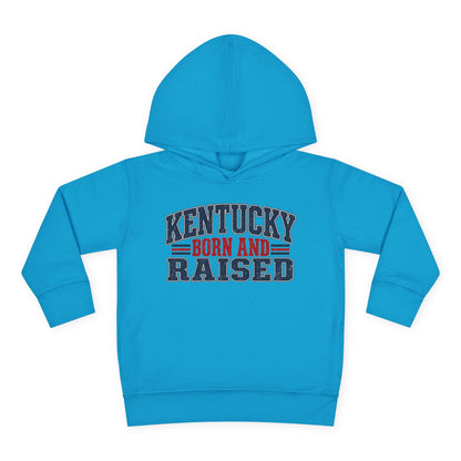 Kentucky Born and Raised Southern Heritage Unisex Toddler Pullover Fleece Hoodie