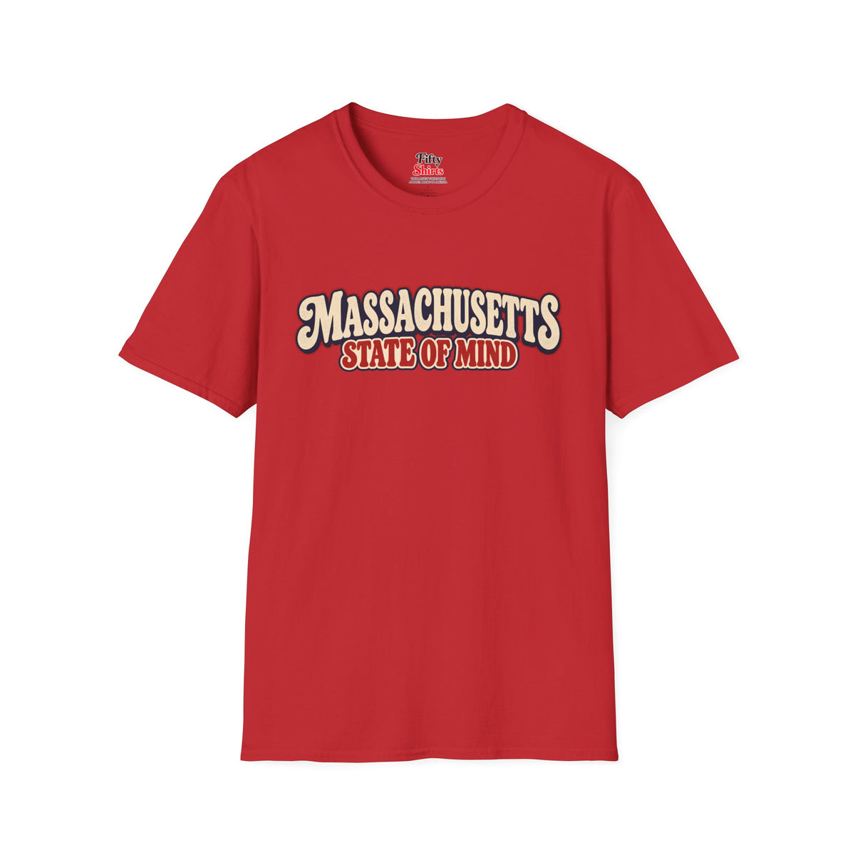 Massachusetts State Of Mind Unisex Softstyle T Shirt State Name Graphic Tee