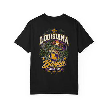 Louisiana Bayou Athletics Unisex Comfort Color 1717 Streetwear Graphic Tee