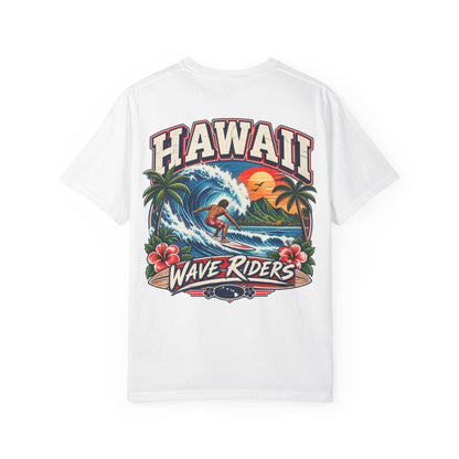 Hawaii Wave Riders Unisex Comfort Color 1717 Streetwear Graphic Tee