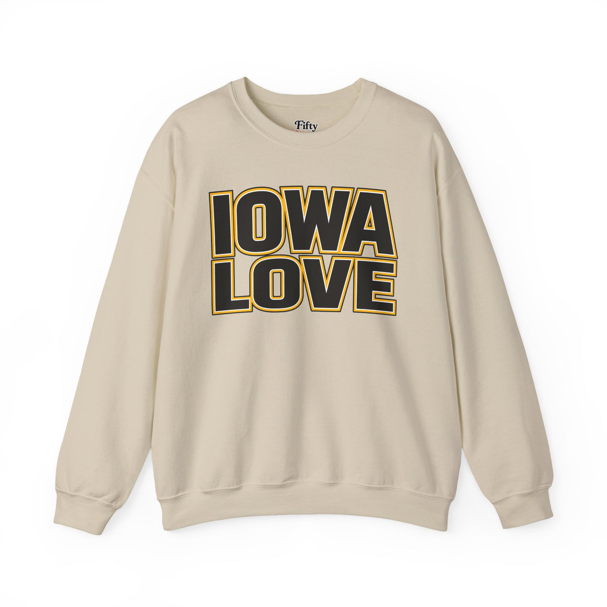 Iowa Love Unisex Crewneck Sweatshirt State Name Graphic