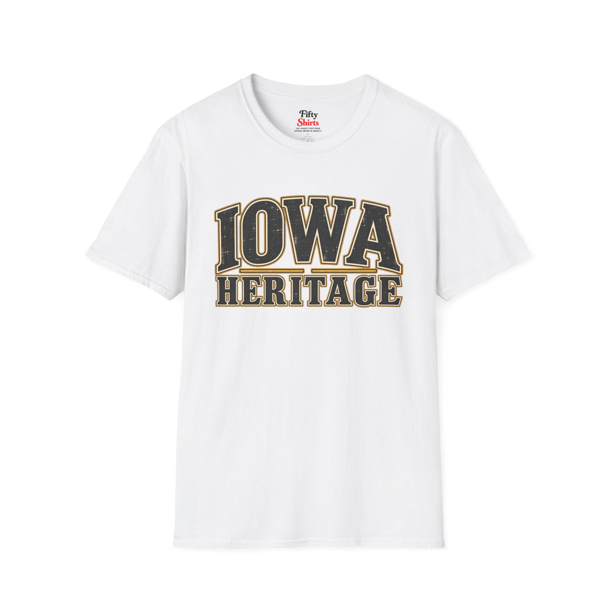 Iowa Heritage Unisex Softstyle T Shirt State Name Graphic Tee