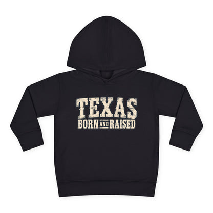 Texas Born and Raised Old-School Ranch Heritage Unisex Toddler Pullover Fleece Hoodie