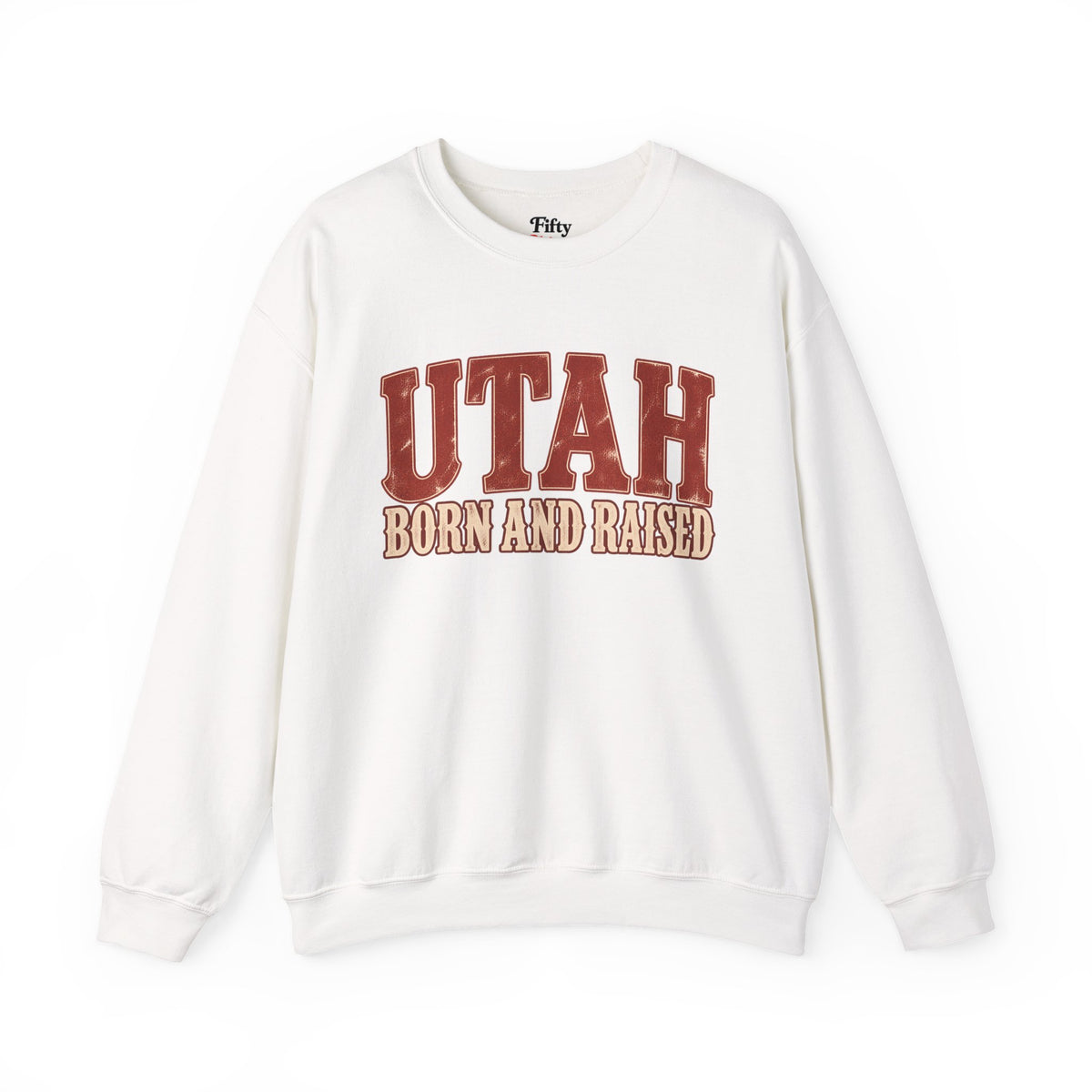 Utah Born and Raised Old-School Souvenir Unisex Sweatshirt Graphic