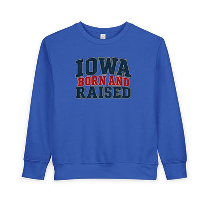 Iowa Born and Raised Classic Heritage Unisex Toddler Sweatshirt