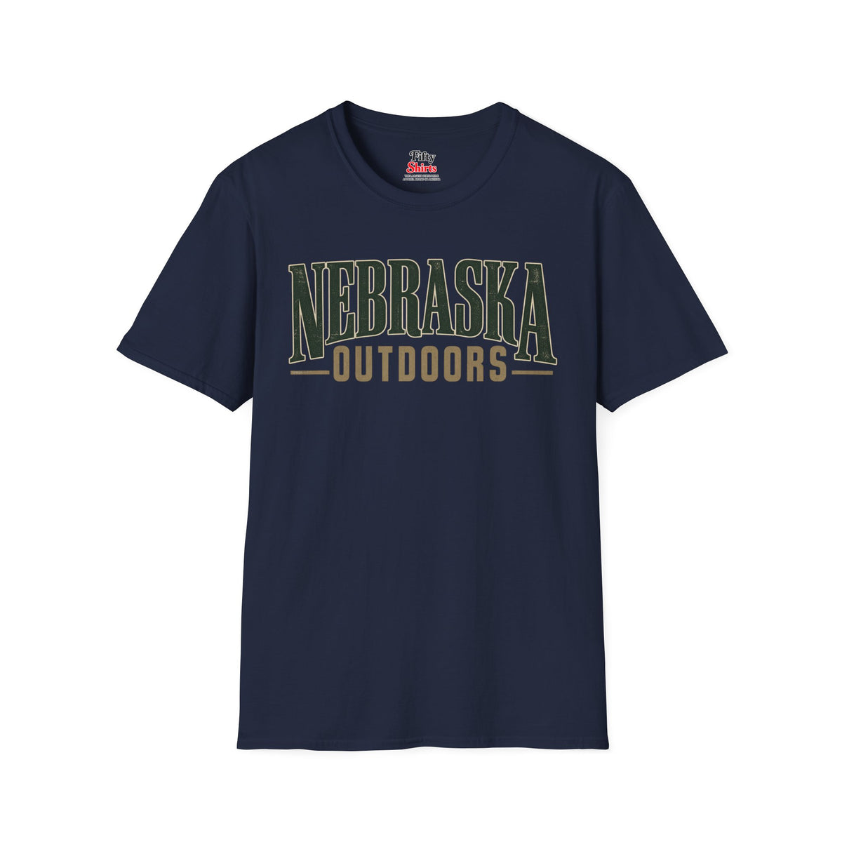 Nebraska Outdoors Unisex Softstyle T Shirt State Name Graphic Tee