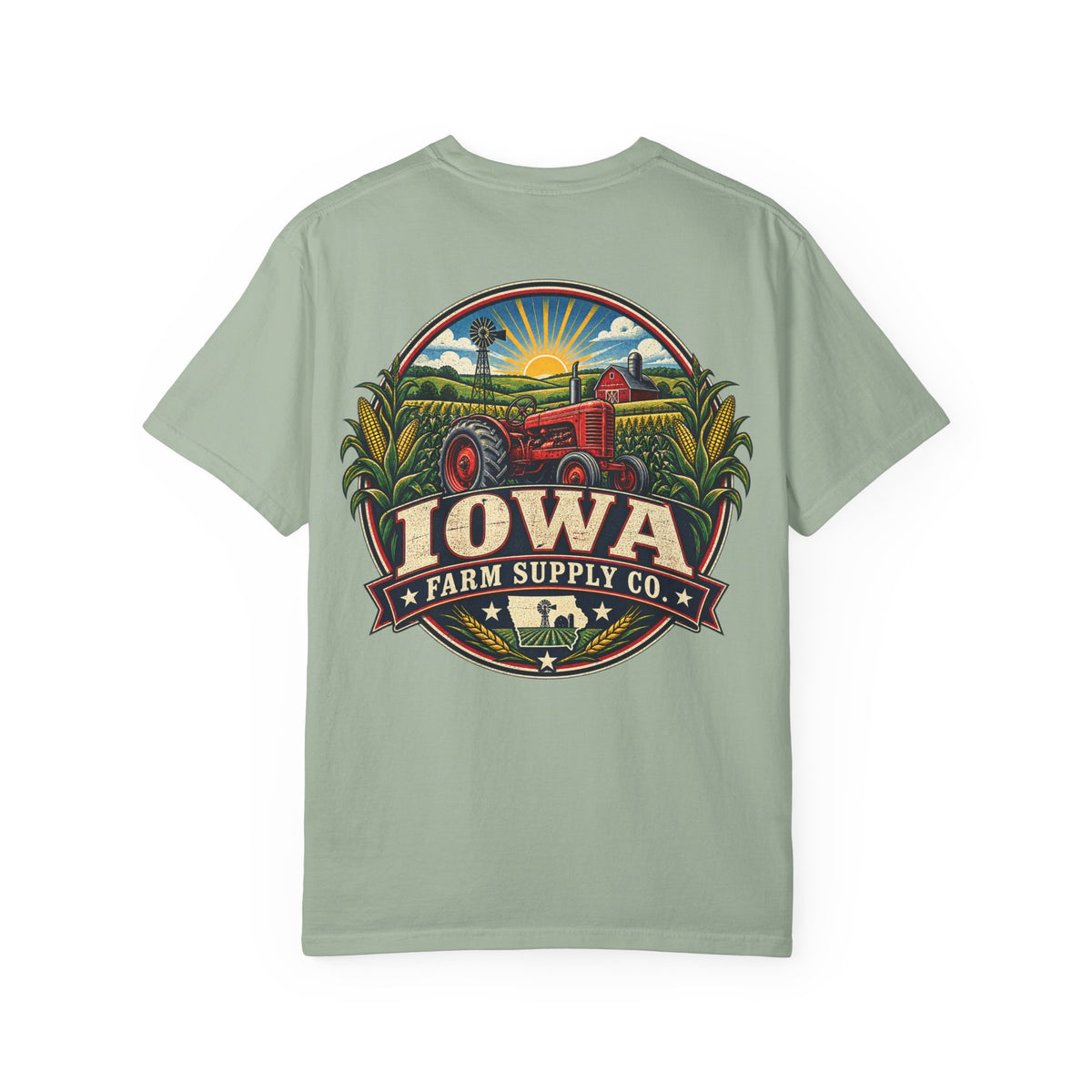 Iowa Farm Supply Co Unisex Comfort Color 1717 Streetwear Graphic Tee